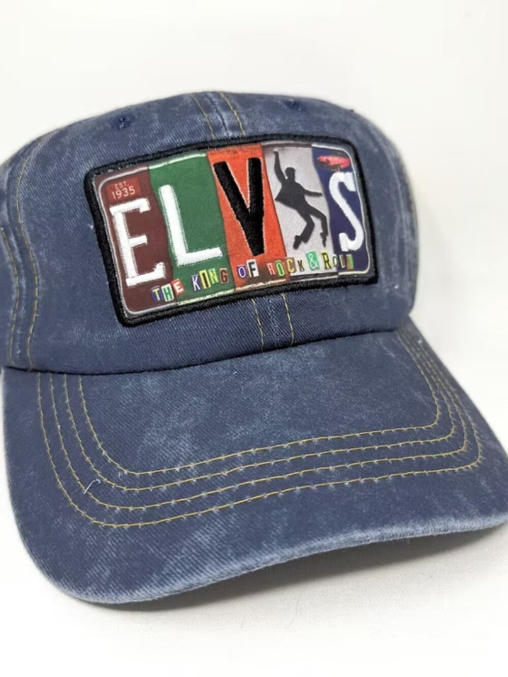 Elvis Presley Jean License Plate Signature Adjustable Hat